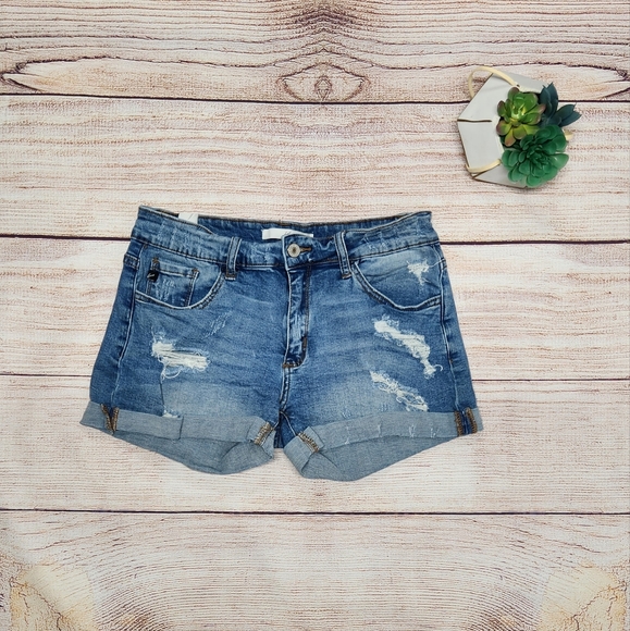 Women's KanCan distressed Estilo shorts KC7082 Sz.W9 28 - Picture 1 of 2